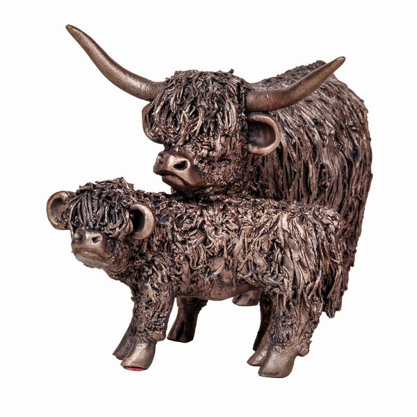 Highland Cow and Calf standing - medium size
